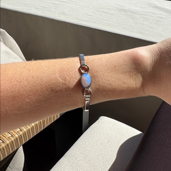 Sterling Silver Opal Bracelet - Picture 6 of 8